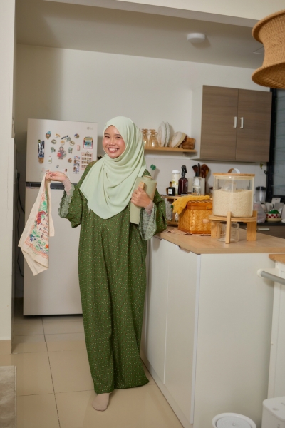Ironless Kaftan in Olive